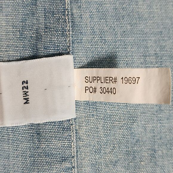 Vtg Ralph Lauren Mens Cotton Long Sleeve Button Shirt Distressed Denim Blue XXL - Picture 9 of 9